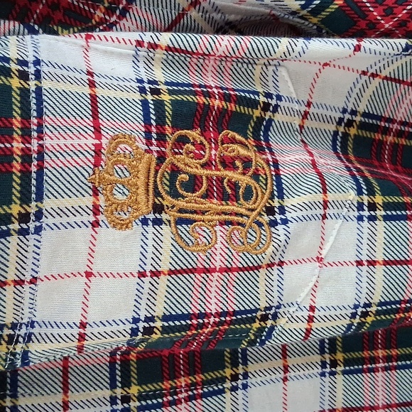 NEW Lauren Ralph Lauren Ivory Red Plaid Pajama Pants Set Size Large - Picture 5 of 11